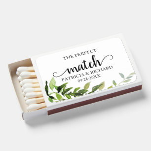 Elegant Greenery Eucalyptus Wedding Matchboxes