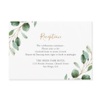 Elegant Greenery Eucalyptus Wedding Reception Enclosure Card Elegant Greenery Eucalyptus Wedding Reception Enclosure Card