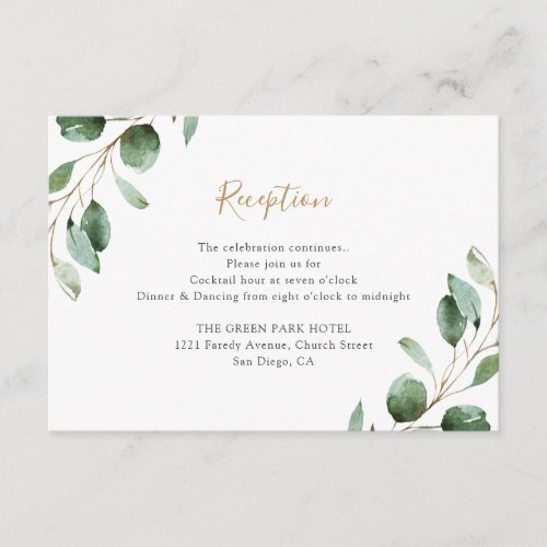 Elegant Greenery Eucalyptus Wedding Reception