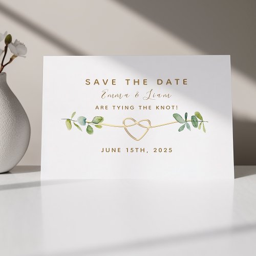 Elegant Greenery Eucalyptus Wedding Save The Date