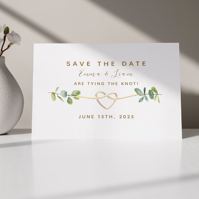 Elegant Greenery Eucalyptus Wedding Save The Date (Creator Uploaded)