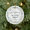 Elegant Greenery First Christmas Married Marble