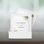 Elegant Greenery Floral Modern Wedding Favor Tea Bag Drink Mix<br><div class="desc">Elegant floral greenery wedding favor personalized with your names and special wedding date. Designed by Thisisnotme©</div>