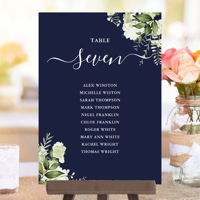 Elegant Greenery Foliage Seating Plan Table Number (Elegant Greenery Foliage Seating Plan Table Number)