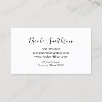 elegant greenery geometric frame business card | Zazzle