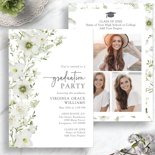 Elegant Greenery Graduation Party