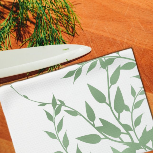 Elegant Greenery Kitchen Towel (Creator Uploaded)