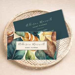 Elegant Greenery Leaf Botanical Business Card