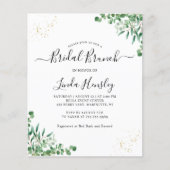 Elegant Greenery Leaves Bridal Brunch invitation (Front)