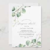 Elegant Greenery Lingerie Shower Invitation (Front)