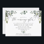 Elegant Greenery Morning After Wedding Brunch Invitation<br><div class="desc">This elegant Boho Greenery collection features mixed watercolor greenery leaves paired with a classy serif & delicate sans font in black,  with a monogram on the back. Matching items available.</div>