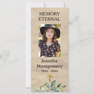 Elegant Greenery Orthodox Christian Funeral Prayer