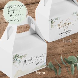 Elegant Greenery Place Card / Favor Boxes