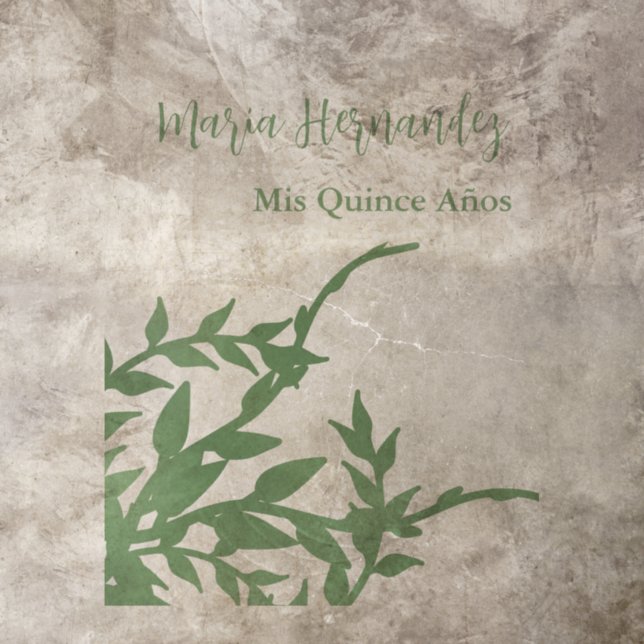 Elegant Greenery Quinceañera Floor Decals (Insitu)