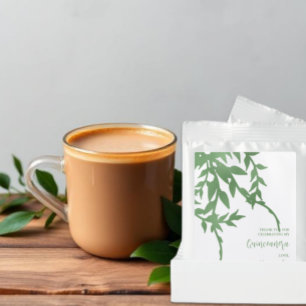 Elegant Greenery Quinceañera Hot Chocolate Drink Mix