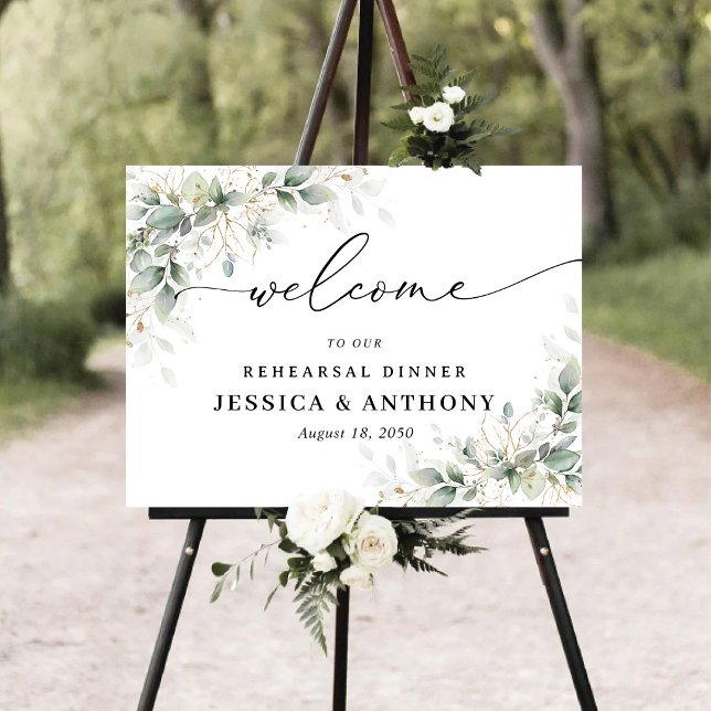  Elegant Greenery Rehearsal Dinner Foam Board (Creator Uploaded)