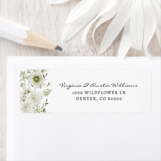 Elegant Greenery Return Address Label (Insitu)