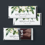 Elegant Greenery Roses White Floral Wedding Hershey Bar Favors<br><div class="desc">Elegant floral personalized Hershey's Bar Wedding Favors featuring hand painted watercolor white roses and greenery along with your names in a lovely handwritten script and your date below. The back has your personal message. These custom chocolate bars are perfect for making personalized wedding favors for a spring or summer wedding....</div>