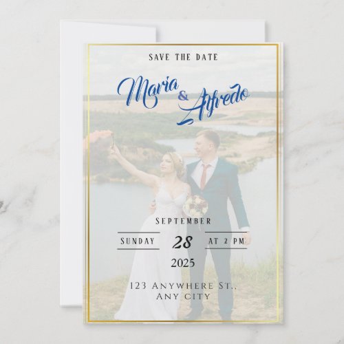 Elegant Greenery Save the Date Invitation