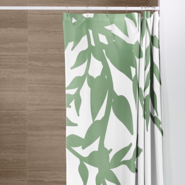Elegant Greenery Shower Curtain (Creator Uploaded)