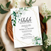 Stylish Calligraphy Surprise Engagement Party Invitation