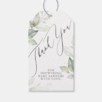 Elegant Greenery Thank you Tag for any Party