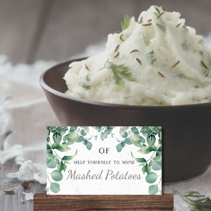 Elegant Greenery Unique Catering Dish Placecards