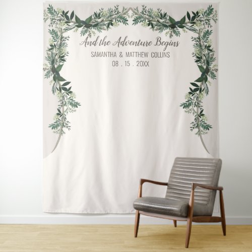 Elegant Greenery Wedding Backdrop Photo Booth