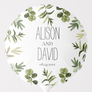 Elegant greenery wedding centerpiece balloon
