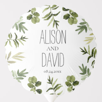 Elegant greenery wedding centerpiece balloon