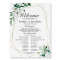 Elegant Greenery Wedding Ceremony Program