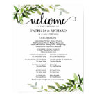 Elegant Greenery Wedding Ceremony Program
