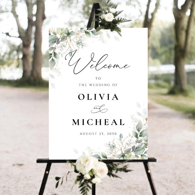 Elegant Greenery Wedding Foam Boards (Creator Uploaded)