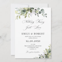 Elegant Greenery Wedding Invitation