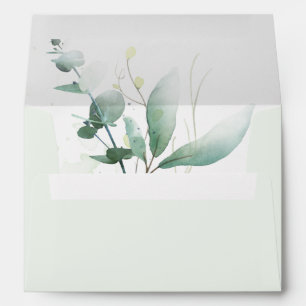 Elegant Greenery Wedding Invitation Envelope