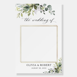 Elegant Greenery Wedding Photo Prop Foam Board