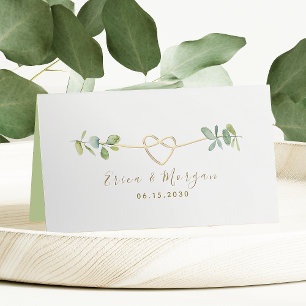 Elegant Greenery Wedding Place Card