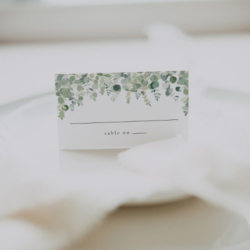 Elegant Greenery Wedding Place Cards