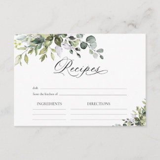 Elegant Greenery Wedding Reception Enclosure Card