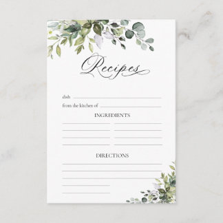 Elegant Greenery Wedding Reception Enclosure Card