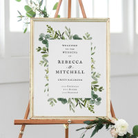 Elegant Greenery Wedding Welcome