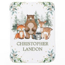 Elegant Greenery Woodland Forest Animals Nursery Baby Blanket Elegant Greenery Woodland Forest Animals Nursery Baby Blanket