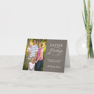 Elegant Greeting Easter Photo Card