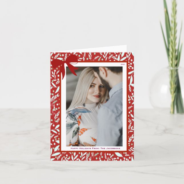 Elegant Greeting  Holiday Card (Front)