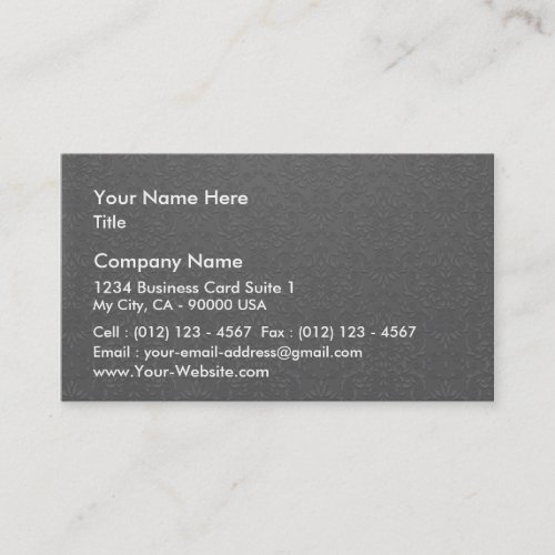 Elegant Grey and white floral gift Business Card Templates