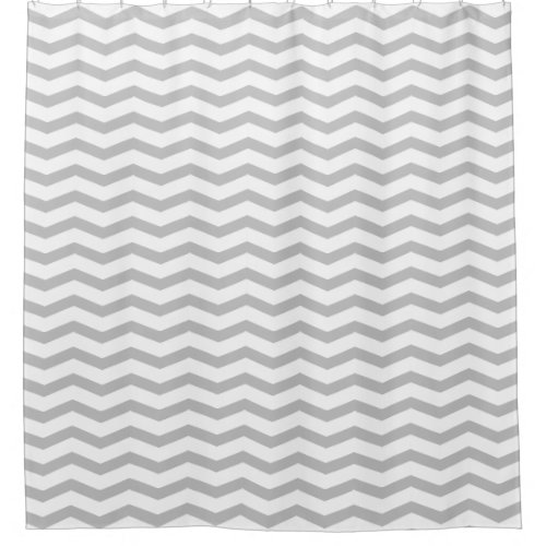 Elegant grey chevron zigzag pattern shower curtain