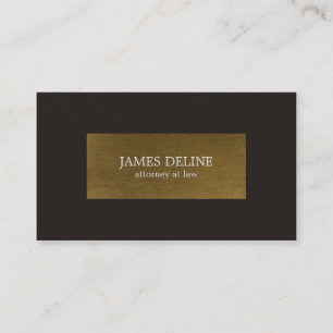 Elegant Grey Copper Attorney Business Card