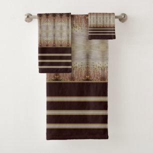 Elegant Grey Designer Bath Towel Set