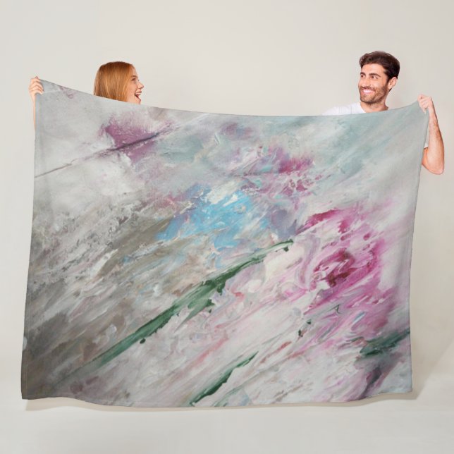 Elegant Grey  Fleece blanket (In Situ)