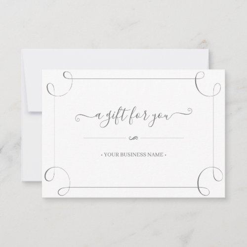 Elegant Grey Frame Customized Gift Certificate